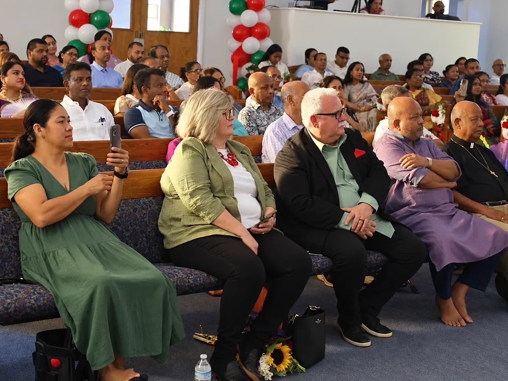 Members and guests gathered together at Grace and Praise Bangladeshi Church