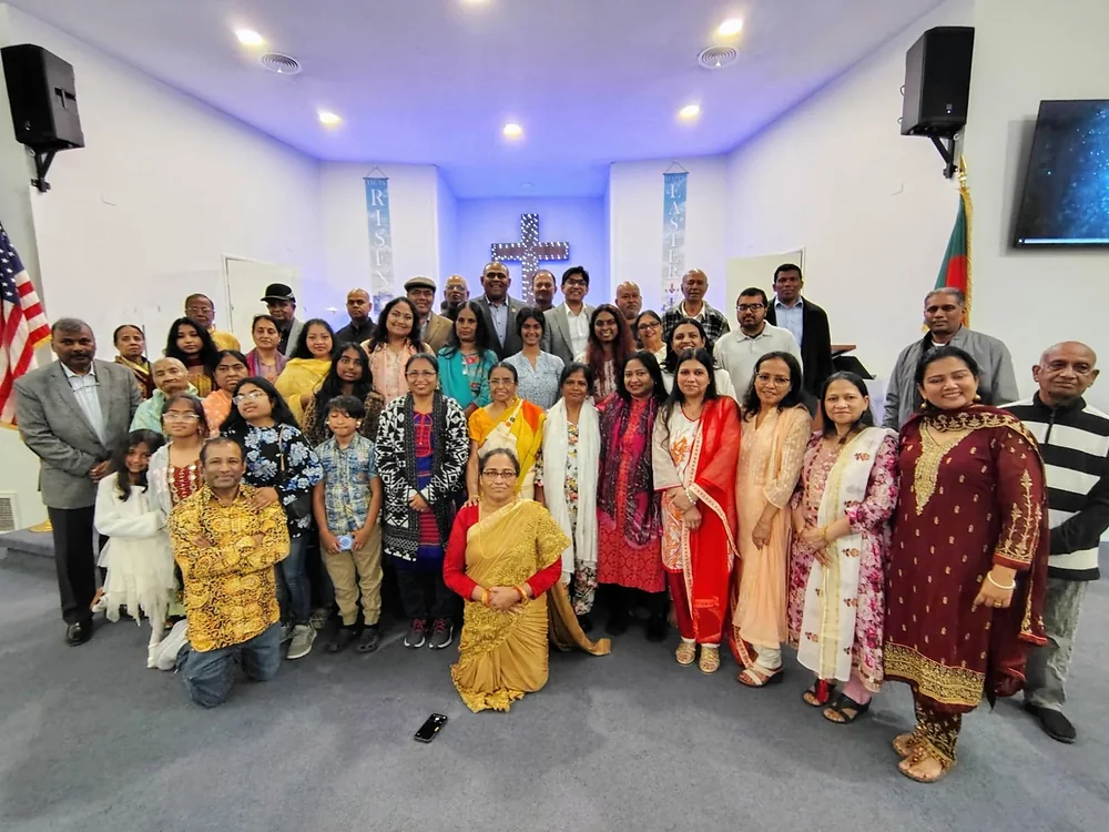 Grace and Praise Bangladeshi Church family gathered together