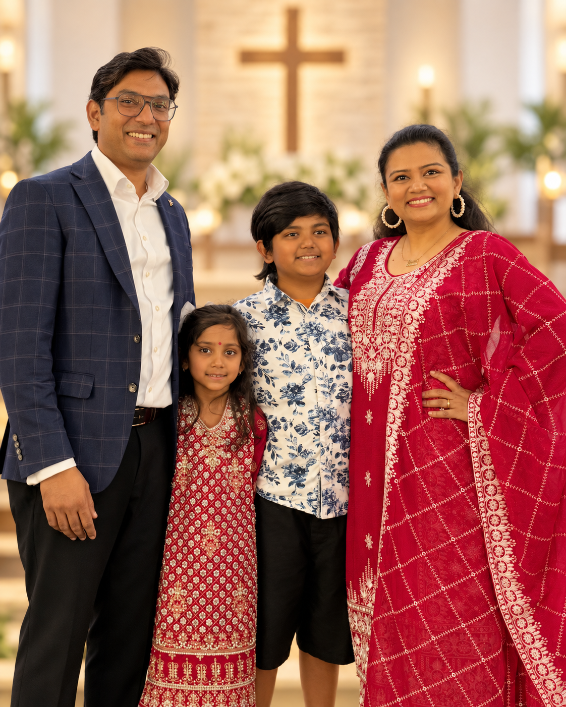 The Baidya family portrait